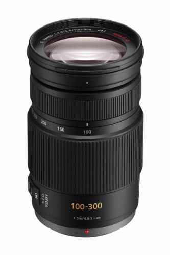 Image of Panasonic LUMIX G Vario Lens, 100-300mm, F4.0-5.6 ASPH, Mirrorless Micro Four Thirds, MEGA Optical I.S, H-FS100300 (USA BLACK) (Renewed)