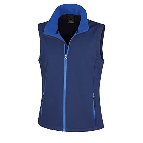 Image of Result Core Womens/Ladies Printable Softshell Bodywarmer (L) (Navy / Royal)