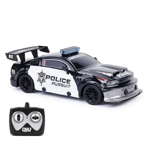 Image of CMJ RC Cars Road Rebel Police Pursuit 1:24 Scale Remote Control Toy Car, Thrilling Fun for Kids and Adults