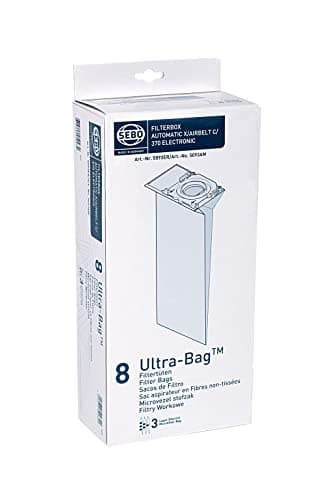Image of SEBO 5093ER Electrostatic Fleece Bags for Upright Vacuum Cleaner, Pack of 8, White