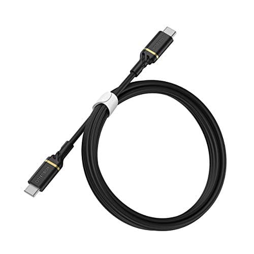 Image of OtterBox Reinforced USB-C to USB-C Cable, Fast Charging Cable for Smartphone and Tablet, Ultra-Rugged, Bend and Flex Tested, 1M, Black