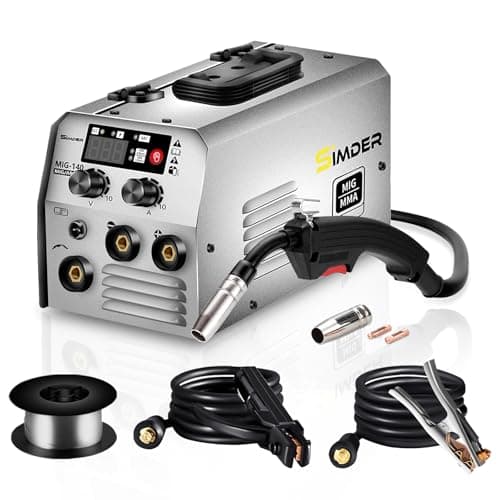 Image of SSimder 140 Amp MIG Welder 240V Machine Flux Core MIG/Stick/TIG 3 in 1 Welding Machine with 1lb Wire, IGBT Inverter Multiprocess Welding Machine for DIY Beginner, Auto Repair, Home & Farm