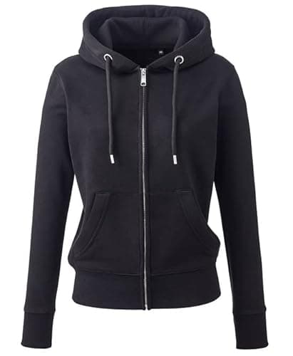 Image of Anthem Women's Full Zip Hoodie Hooded Sweatshirt, Black, L