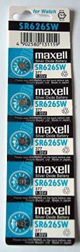 Image of (2X) 5 x Maxell SR626SW SR626 AG4 377 1.55v Watch Batteries