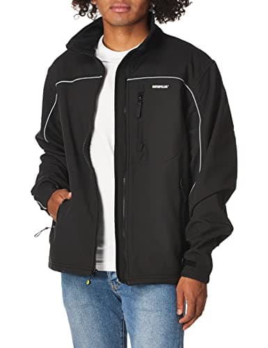 Image of Caterpillar Men's Soft Shell Jacket (Regular and Big & Tall Sizes) - black - XXL