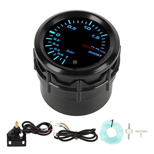 Image of 2in 52mm Turbo Boost Gauge with Sensor Pointer Type 7 Color LED Backlight Universal for Gasoline Modified Cars
