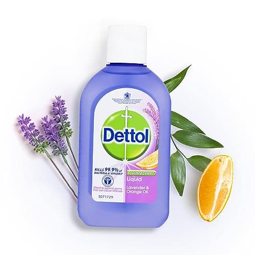 Image of Dettol, Disinfectant Liquid, Lavender and Orange Oil, 500ml, Multipurpose, Non-bleach formula, Kills 99.9 Percent of Bacteria