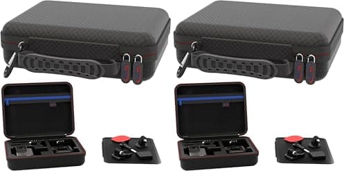 Image of Digicharge Carry Case for Action Cameras Gopro Lit Hero 13 Hero13 Hero12 Max 2/DJI Osmo Action 5 / Hero10 Hero 13 12 11 Mini 10 9 8 Akaso Apexcam Dragon Touch Vemont Cam Medium (22x17x6cm) (Pack of 2)