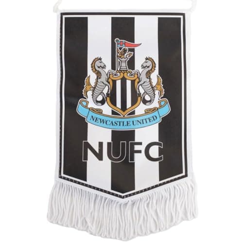 Image of Newcastle United FC Mini Pennant - Black and White - 16cm x 11cm