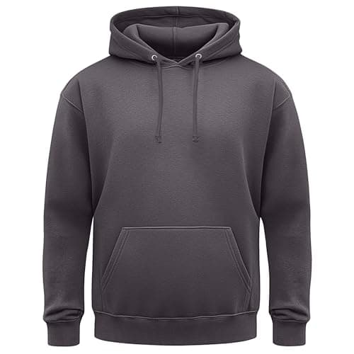 Image of X-Large CHARCOAL classic plain pullover hoodie unsex and these are ideal for mens and ladies hooded sweatshirt