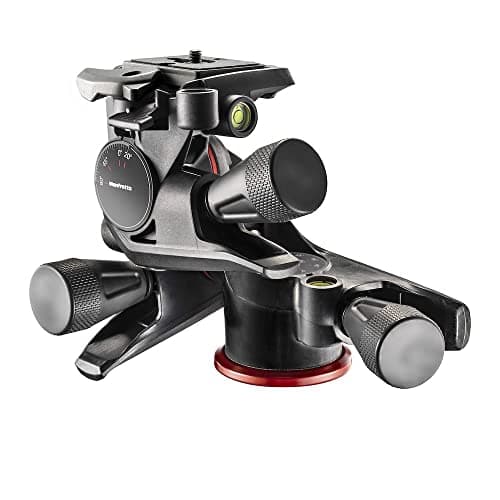 Image of Manfrotto MHXPRO-3WG, XPRO Geared 3 Way Pan/Tilt Head, compatible with DSLR, Compact System Camera, Mirrorless, Spotting Scope, Aluminium Black