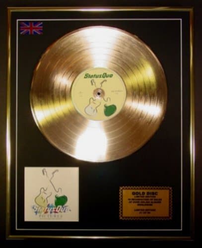 Image of STATUS QUO/LTD. EDITION CD GOLD DISC/GOLD RECORD/PICTURES - 40 YEARS OF HITS