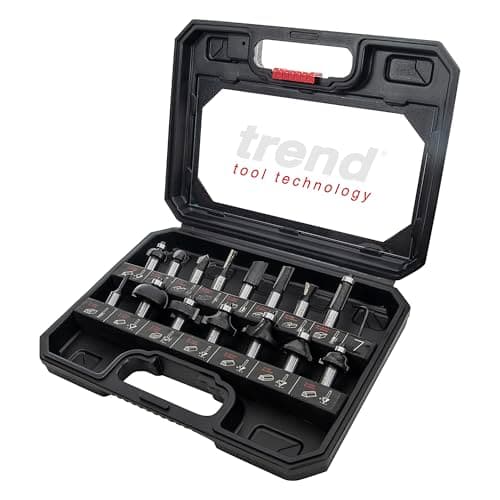 Image of Trend 15 Piece Router Cutter Starter Set, 1/2 Inch Shank, Tungsten Carbide Tipped, Storage Case Included, SET/SS9X1/2TC