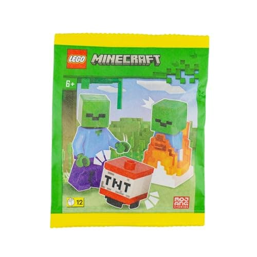 Image of LEGO Minecraft Mini Set: Zombie Minifigure with Burning Baby Zombie and TNT