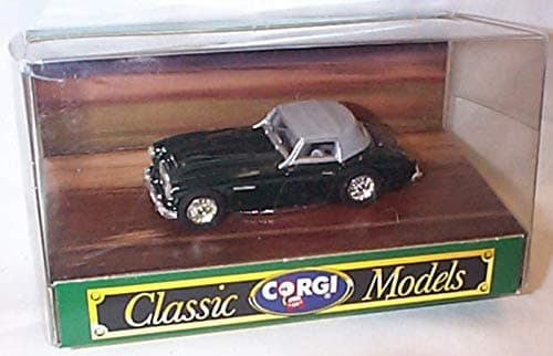 Image of Corgi classic models dark green austin healey 3000 car 1.43 scale diecast model