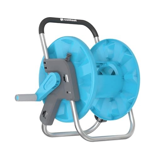 Image of Cellfast Garden Hose Reel ALUPLUS 1/2" 45m, Aluminium Construction, Light, Convenient Transport and Storage of The Hose, Prevents Twisting, 55-150