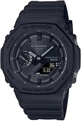 Image of G-Shock Casio GA-B2100-1A1 Tough Solar GA-B2100-1A1 Watch, Bluetooth Included, Matte Black, Mobile Link, Analogue Digital, Carbon Core Guard Structure, Black, Equipped with Bluetooth, Black