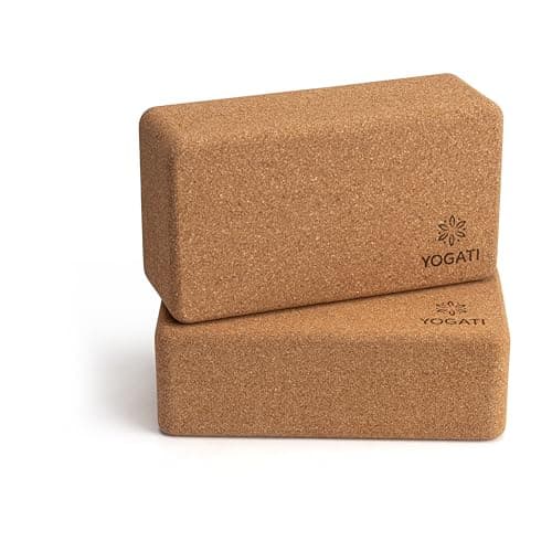Image of YOGATI® Cork Yoga Block Set of 2| Eco-Friendly Yoga Support Block | Sustainable Natural Cork Material | Ideal for Beginners, Stretching, and Flexibility Training