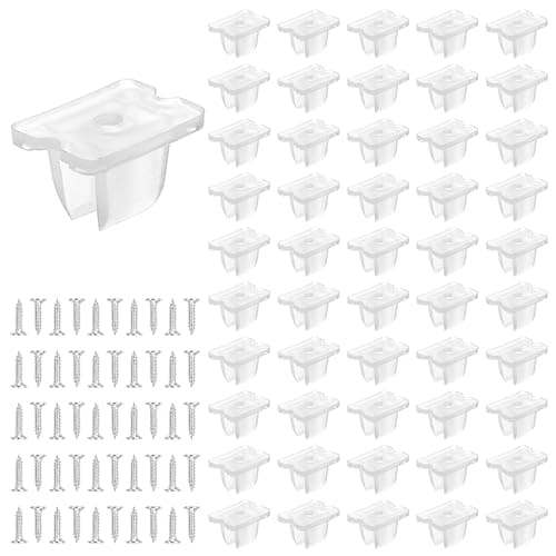 Image of Nogeqi 50PCS LED Strip Light Clips with Screws, Waterproof LED Strip Mounting Clips Holder Mounting Bracket Fixing Clamps Suitable for 5mm to 6mm Wide Neon Lighting (Translucent)