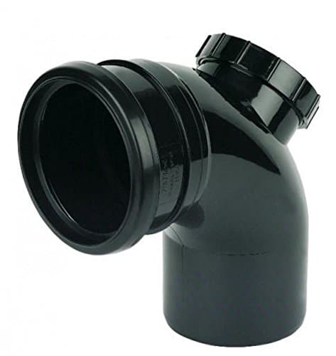 Image of FLOPLAST 110mm Soil Ring Seal 92.5 Degree Access Bend - Black