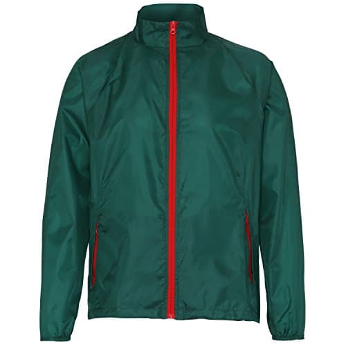 Image of 2786 Men's Contrast Lightweight Jacket Jacket, Multicolour (Bottle/Red 000), Small (Manufacturer Size:Small)