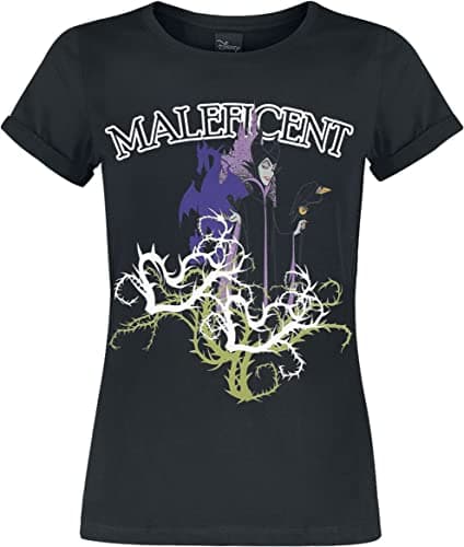Image of Disney Villains Women's T-Shirt Maleficent Villains Disney Women's T-Shirt (Pack of 1) Black/White