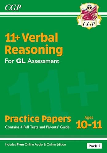 Image of 11+ GL Verbal Reasoning Practice Papers: Ages 10-11 - Pack 2 (with Parents' Guide & Online Ed): for the 2026 tests (CGP GL 11+ Ages 10-11)