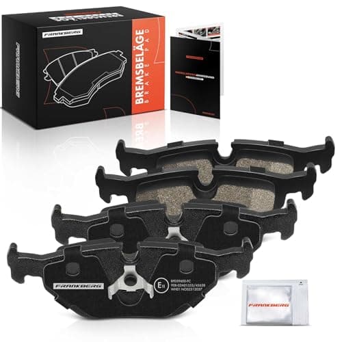 Image of Frankberg Brake Pad Set incl. 4x Pads Rear Compatible with 3 Series Compact E46 3 Series Touring E46 3 Series E46 3 Series Cabriolet E46 Z3 E36 Coupe Replace# 34211165233
