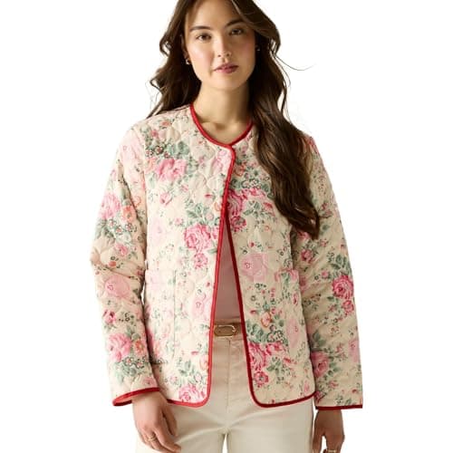 Image of Regatta Womens Cath Kidston Quilted Padded Jacket - Cream Hackney Rose - 8
