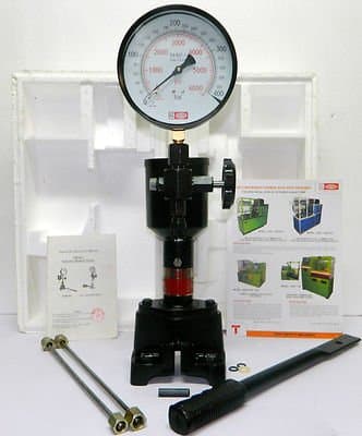 Image of Diesel Injector Nozzle Pop Tester - CAV Design - 400 BAR & PSI Dual Scale Gauge