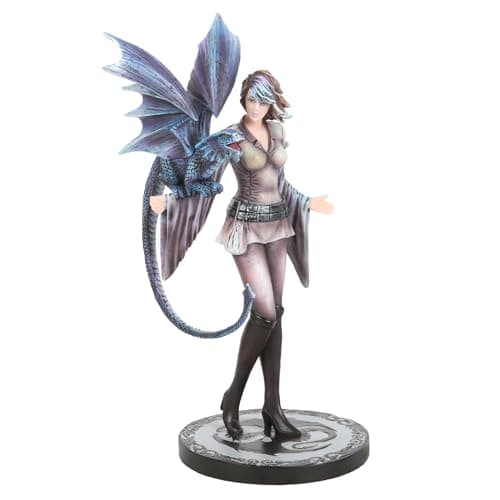 Image of Anne Stokes Dragon Trainer Ornament - Dragon and Girl Friendship Figurine, Fantasy Art Collectible Gift - Mystical Bond Sculpture from Exclusive Anne Stokes Collection - Something Different