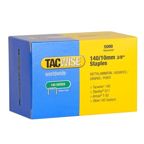 Image of Tacwise 0342 Type 140/10mm Heavy Duty Galvanised Staples, Pack of 5000