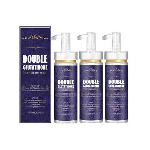 Image of Double Glutathione Super Skin Whitening Serum, Dark Spot Corrective Serum, Vitamin C And Niacinamide for Skin, Hydration, Dark Spots, Even Skin Tone, Moisturizing, Lighten Face And Body (3Pcs)