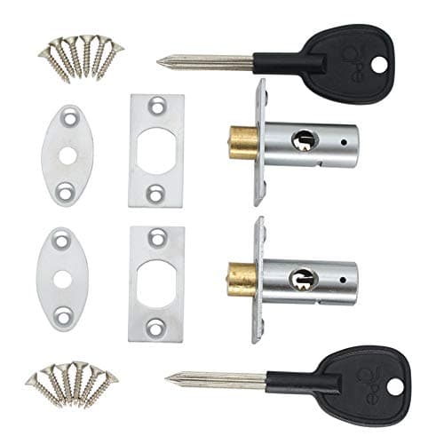 Image of Window Security Mortice Rack Bolts | Pack of 2 Bolts with 2 Star Keys | Satin