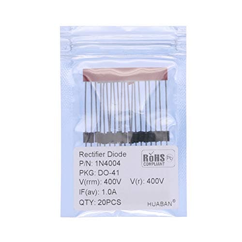 Image of HUABAN 20PCS 1N4004 Rectifier Diode 1A 400V DO-41 (DO-204AL) Axial 4004 1 Amp 400 Volt
