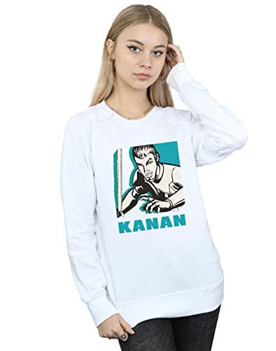 Image of Absolute Cult Star Wars Women's Rebels Kanan Sweatshirt White Small