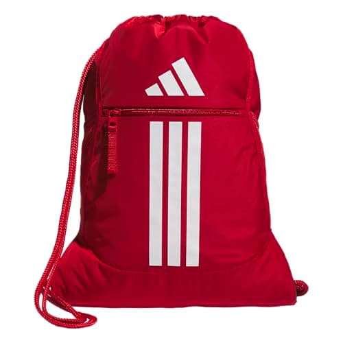 Image of adidas Alliance Sackpack, Drawstring Backpack, Lightweight Small Gym Bag for Women and Men, Team Power Red 2, One Size, Alliance Sackpack – Drawstring Backpack Small Bag for Men and Women
