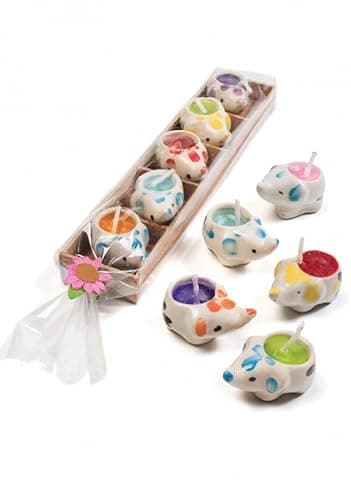 Image of Mini Elephant Shaped Candles Gift Set - Fair Trade Elephant Candles - Hand Crafted and Ethically Sourced