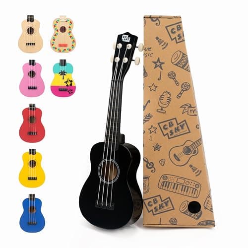 Image of CB SKY 21" (53cm) Soprano Ukulele for Kids/Beginners - Black