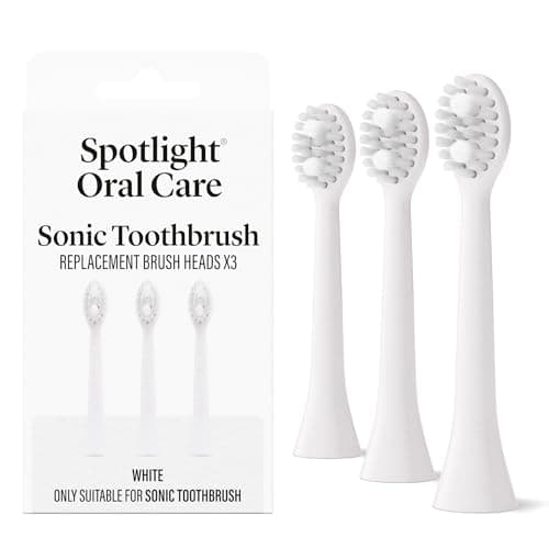 Image of Spotlight Oral Care Sonic Toothbrush Replacement Heads - 3 Pack | Made by Dentists | Micro-Action Bristles Target Plaque, Staining & Bad Breath | 9-Month Supply | Fits Spotlight Sonic Toothbrush Only