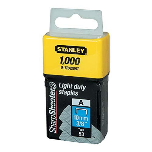 Image of Stanley 1-TRA206T 10mm A-Type Light Duty Staples (1000 Pieces)