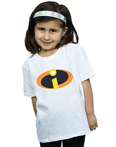 Image of Disney Girls The Incredibles Costume Logo T-Shirt White 9-11 Years