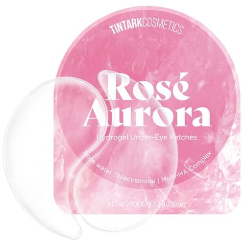Image of Soft Glow Deep Hydration Hydrogel Eye Patches (28 Pairs) - Rosé Aurora Calming Crystal Mask with Rose Water & Niacinamide for Dewy Skin - Plumping & Brightening Ritual for Smooth Makeup Base