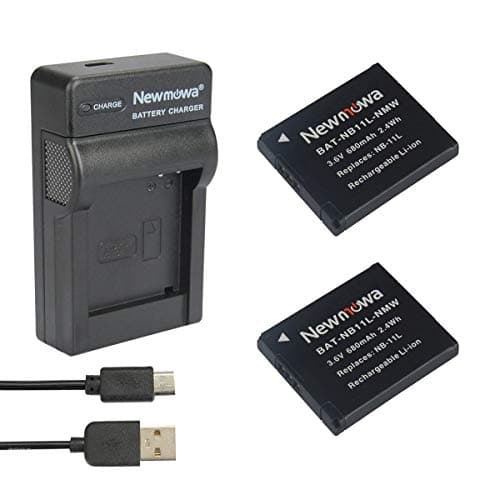 Image of Newmowa® NB-11L Replacement Battery (2-Pack) and Portable USB Charger kit for Canon NB-11L and Canon PowerShot A2600, A3400 IS ELPH 110 HS, ELPH 115 HS ELPH 130 HS ELPH 320 HS ELPH 340 HS