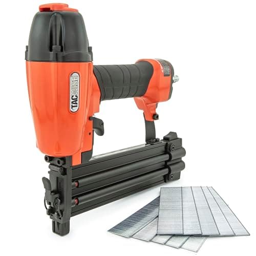 Image of TACWISE 1716 DGN50V Air Brad Nail Gun with 1000 Nails, Uses Type 180 (18G) Nails, 20-50mm, Orange