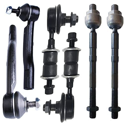 Image of Inner and Outer Tie Rod End + Front Sway Bar FITS for Suzuki Grand Vitara 1999-2005/ XL-7 2002-2006, ES3700 ES3701 EV467 K750201 Front Suspension Stabilizer Bar Link Outer Inner Tie Rods- 6pc Set