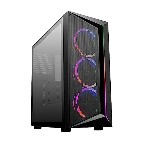 Image of Cooler Master CMP 510 PC Case - Mid-Tower Chassis with ARGB Strip, Mesh Front Intake, 3 x 120mm ARGB Fans, Tempered Glass Side Panel, Versatile Cooling & Component Support, Breathable PSU Shroud
