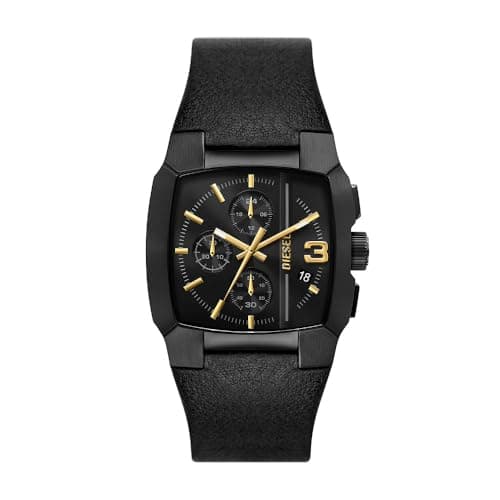 Image of Diesel Watch for Men Clasher, Three Hand Movement, 51mm Gunmetal Stainless Steel case with a Stainless Steel Strap, DZ7462