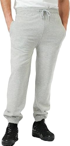 Image of True Face Mens Fleece Joggers Jogging Bottoms Sweatpants with Zip Pockets Casual Elasticated Cuffed Pants Tracksuit Trousers for Workouts and Sports Grey 2XL