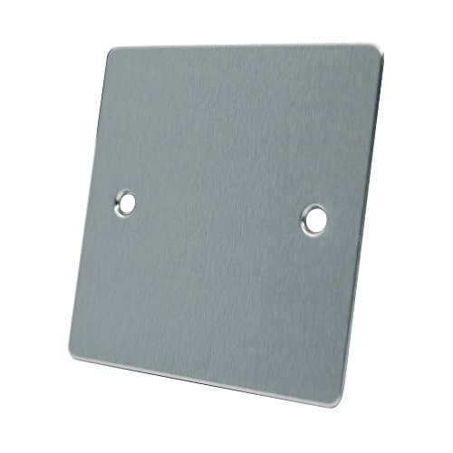 Image of AET FSC1GBP Single 1-Gang Satin Chrome Flat Electrical Blanking Plate